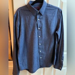 Untuckit navy blue button down